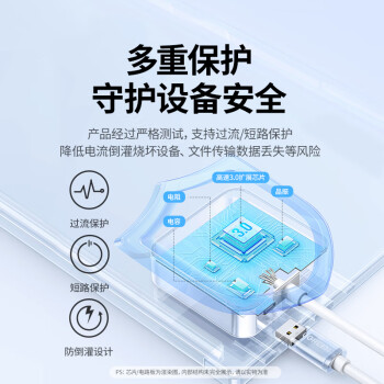 绿联 USB分线器3.0接口转换器四合一扩展坞转接头HUB集线器USB延长线一拖多笔记本/台式机转换器 2米
