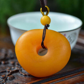 老蜜蜡 老蜜蠟琥珀頂級陽橙老蜜10.8-11.2mm 老蜜蠟手珠｜日本彈力繩