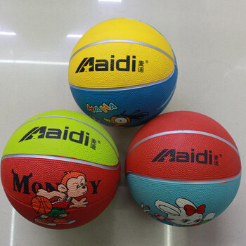 萨默斯幼儿园拍球专用 3到6岁正品橡胶篮球1号12cm儿童橡胶篮球宝宝