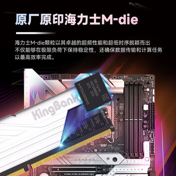 金百达（KINGBANK）32GB(16GBX2)套装 DDR5 6400 台式机内存条海力士M-die颗粒 银爵 C32 Deepseek硬件