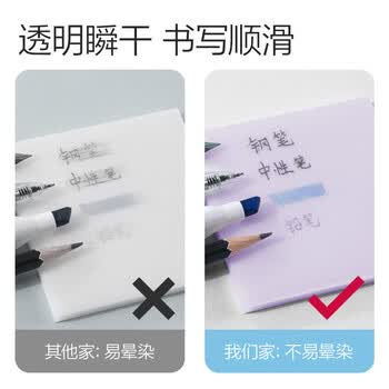 得力（deli）膜类便利贴渐变记事贴76mm*76mm便签本便条纸400张 膜类可书写BT407晨曦来信