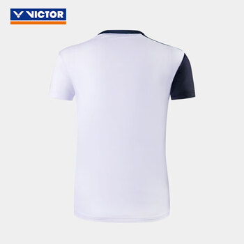 VICTOR威克多胜利羽毛球服透气快干女款T恤 T-26001TD 白色 L 