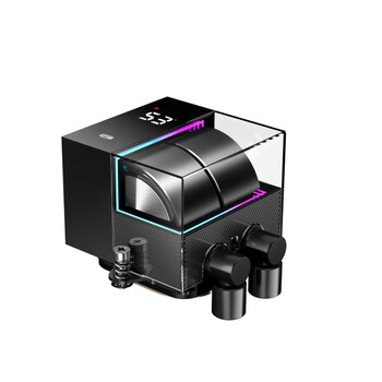 超频3（PCCOOLER）DS360黑色一体式CPU水冷散热器 温度显示/双腔水泵/CNC铝合金泵体外壳/ARGB冷头/支持1700/AM5