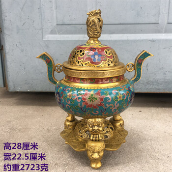 掐丝珐琅铜香炉价格报价行情- 京东