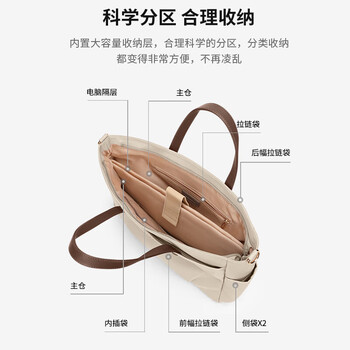 高尔夫（GOLF）电脑包女14/15.6英寸手提笔记本包华为商务公文包单肩斜挎送女友