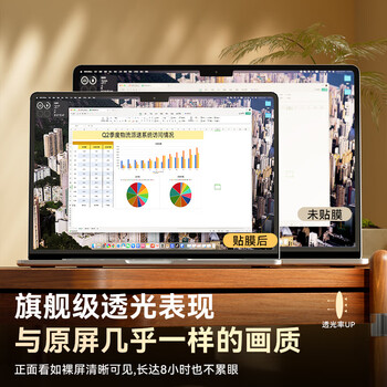 绿巨能（llano）电脑防窥膜笔记本防窥膜屏幕隐私保护膜金色华硕等通用进口材质台式显示器防窥屏24英寸