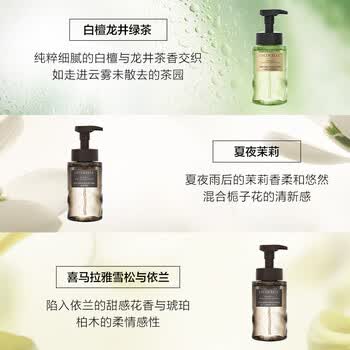 绽家蓝桉叶香氛泡沫洗手液250ml*2（茉莉+龙井）植物清洁洗手慕斯