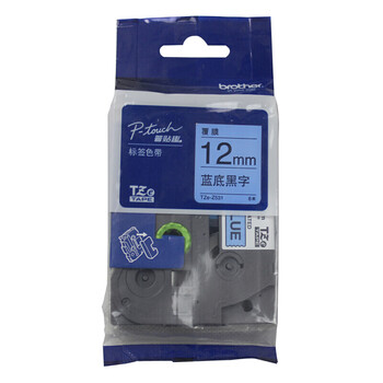 兄弟兄弟 TZe-531标签机色带 线缆标签打印机耗材标签带标签纸（兄弟全系列都通用）蓝底黑字12mm