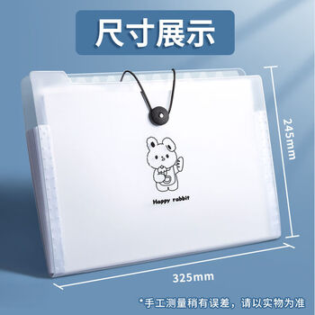 舒星 8格A4文件夹试卷收纳袋风琴包文件袋画册收纳盒小学初高中生专用