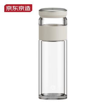 京东京造 玻璃杯 全能茶水分离杯 泡茶杯双层泡茶分离杯子男士月光银330ml 京东京造 玻璃杯 全能茶水分离杯 泡茶杯双层泡茶分离杯子男士月光银330ml