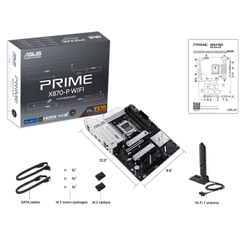 华硕PRIME X870-P WIFI主板 支持 CPU 9900X/9950X (AMD X870/socket AM5)