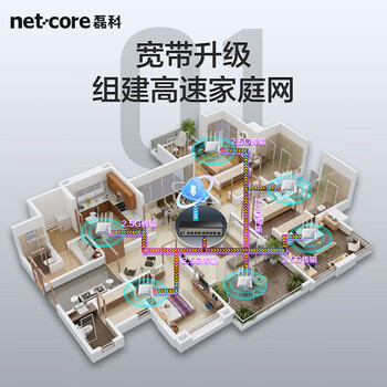 磊科（netcore）GS9 9口企业级交换机8个2.5G电口+1个万兆SFP光口 支持向下兼容1G光电模块 千兆网络分线器