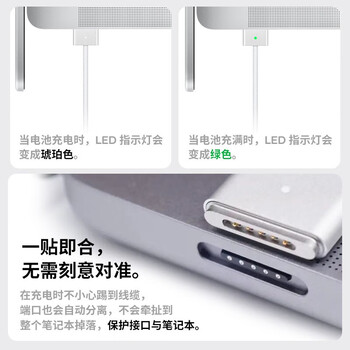 米瑞思（mryc）苹果电脑MacBookPro A2442 A2681笔记本充电器USB-C转MagSafe3连接线M1M2磁吸Air电源适配器Type-C