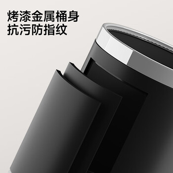 五月花不锈钢垃圾桶直投10L大号双层金属酒店物业厨房卫生间卧室