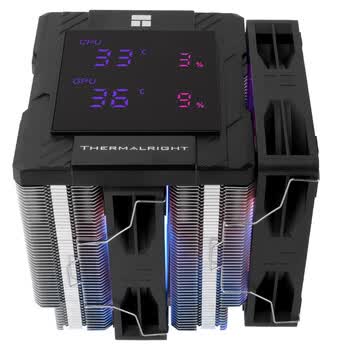 利民（thermalright）Peerless Assassin 120 Digital ARGB BLACK 数显屏 风冷散热器  双塔散热器 6热管