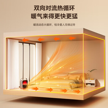 SHARP夏普取暖器家用暖风机速热电暖风浴室热风机复古3D仿真炭火节能电暖气卧室电暖器 HX-AM123B-T