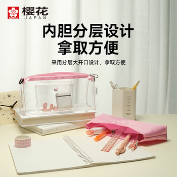 樱花(SAKURA)透明笔袋新年礼物考试用痛包可放吧唧二次元多功能乐乐包手提斜挎防水大容量文具盒简约文具袋 樱花(SAKURA)透明笔袋新年礼物考试用痛包可放吧唧二次元多功能乐乐包手提斜挎防水大容量文具盒简约文具袋