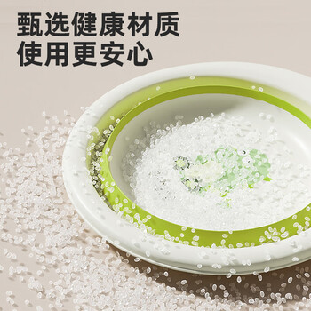 妙然洗脸盆折叠盆30cm2个装婴儿出差便携新生儿脸盆可挂折叠洗屁屁盆