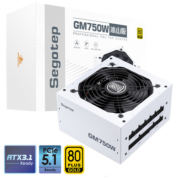鑫谷(segotep)GM750W ATX3.1金牌全模组冰山版电源(12V-2X6支持5060Ti/5070Ti显卡/白色线材/台式电脑主机箱) 鑫谷(segotep)GM750W ATX3.1金牌全模组冰山版电源(12V-2X6支持5060Ti/5070Ti显卡/白色线材/台式电脑主机箱)