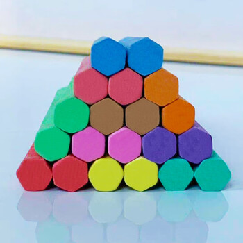 御杰粉笔京东自营黑板报专用六角彩色粉笔10色50支开学礼物儿童无尘无毒粉笔画板教学教师专用粉笔