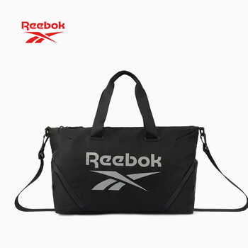 锐步防泼水耐磨健身包男女同款干湿分离独立鞋仓大容量斜挎包 黑色