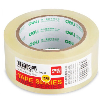 得力30249超市封箱胶带48mm*200y*50um(卷)(普透) 得力30249超市封箱胶带48mm*200y*50um(卷)(普透)