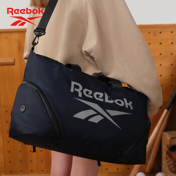 锐步防泼水耐磨健身包男女同款干湿分离独立鞋仓大容量斜挎包 藏青色