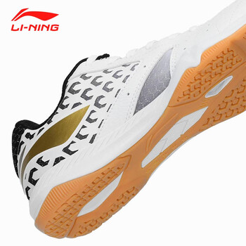 李宁（LI-NING）乒乓球鞋男女款专业防滑耐磨缓震运动鞋 许昕同款-白/黑 38