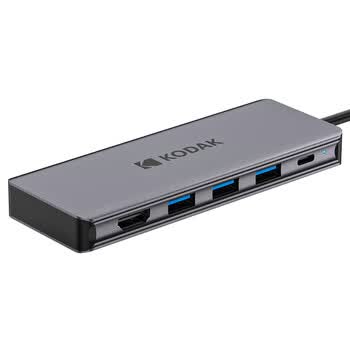 KODAKM.2硬盘盒扩展坞 NVMe协议移动硬盘盒分线器六合一USB-C充电 Type-C/USB3.1适用笔记本 T344