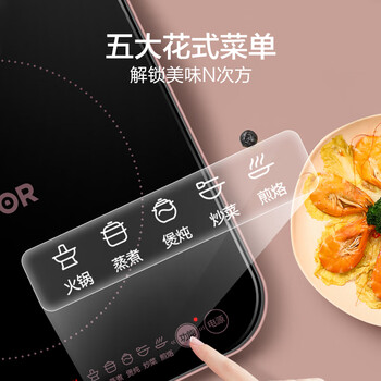 苏泊尔（SUPOR）家用多功能电磁炉 火锅炉配不锈钢汤蒸锅小巧多能防干烧设计 C21-IC20（含洗洁精一瓶单发）