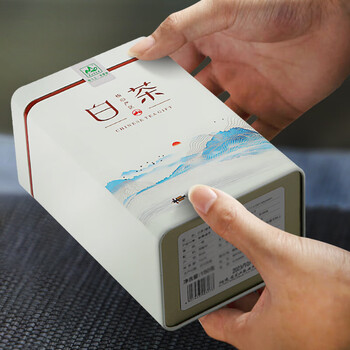 茗山生态茶  茶叶绿茶 明前新茶 白茶绿茶  嫩芽 共300g茶叶双罐装 