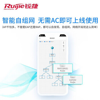 锐捷（Ruijie）无线吸顶ap RG-EAP212(G)V2千兆双频1167M 企业级全屋wifi路由器 大户型办公别墅酒店组网