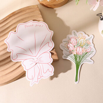 狮洛德 母亲节贺卡送礼感谢卡生日礼物伴手礼小卡片鲜花手写礼品卡6张均发