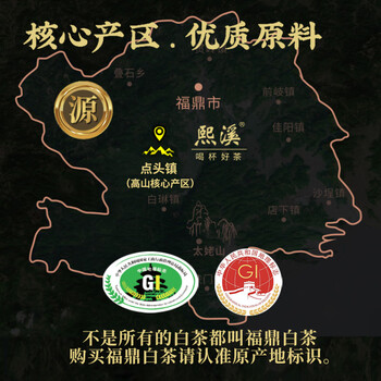 熙溪 福鼎白茶 2020年原料寿眉100g 紧压茶小茶饼