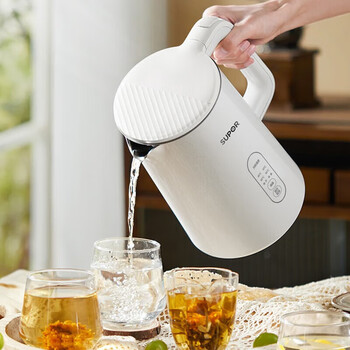 苏泊尔（SUPOR）电热水壶+茶垢剂一盒单发 不锈钢内胆双模式煮水实时显温调温电热水壶保温开水壶 SW-15S73A