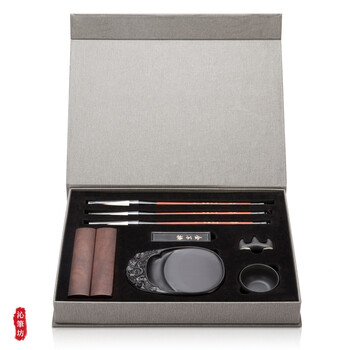 得力(deli)文房四宝高档礼盒毛笔墨锭砚笔搁镇尺全套风水摆件书法套装 沁笔坊佳节生日礼物送领导客户长辈 得力(deli)文房四宝高档礼盒毛笔墨锭砚笔搁镇尺全套风水摆件书法套装 沁笔坊佳节生日礼物送领导客户长辈