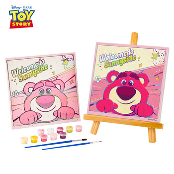 迪士尼（Disney）数字油画diy手工填涂色动漫卡通人物儿童数字油画卡通画文具礼盒女孩生日礼物 草莓熊A60127-T1