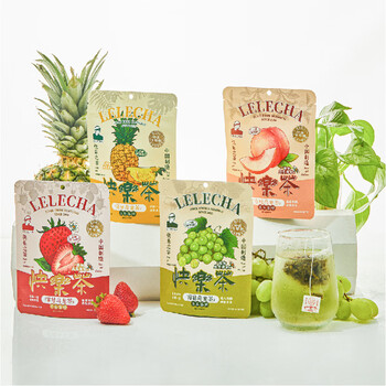 乐乐茶水果茶 白桃葡萄草莓菠萝乌龙茶组合装 花草养生茶冷热泡茶包28包