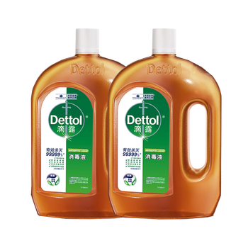 滴露（Dettol）消毒液衣物消毒水1.8L*2 杀菌除螨 家居宠物环境消毒除菌