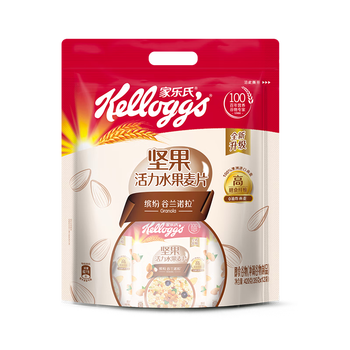 家乐氏谷兰诺拉坚果水果麦片独立小包装12包早餐下午茶代餐即食零食420g 家乐氏谷兰诺拉坚果水果麦片独立小包装12包早餐下午茶代餐即食零食420g
