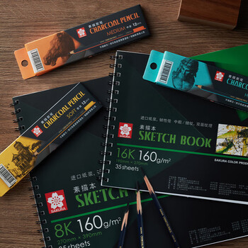 樱花(SAKURA)素描铅笔炭笔12支整盒装(硬炭)软炭软中硬美术生艺考写生速写绘画专用画笔美术写生 樱花(SAKURA)素描铅笔炭笔12支整盒装(硬炭)软炭软中硬美术生艺考写生速写绘画专用画笔美术写生