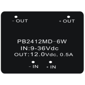 兆安德 dc-dc宽电压4:1输入电源模块PB2412MD-6W稳压隔离模块电源 低纹波