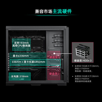PHANTEKS 追风者614PC全塔台式服务器E-ATX电脑机箱(支持SSI-EEB板/5090显卡/8xPCI槽/nas多硬盘位)