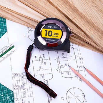 得力(deli)10m全包胶自锁钢卷尺 精准测量便携尺子 79553 灰色 得力(deli)10m全包胶自锁钢卷尺 精准测量便携尺子 79553 灰色