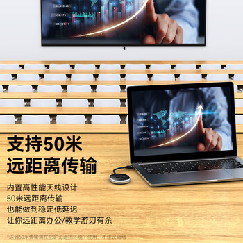 胜为无线投屏器HDMI传输 高清企业办公会议家用同屏器 笔记本电脑连接电视投影仪点对点50米DUH010AB