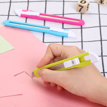 齐心（COMIX）裁纸刀/美工刀/壁纸刀 小号金属防锈 办公用品 9mm B2825 颜色随机