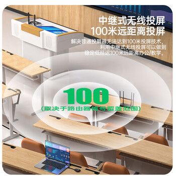 毕亚兹 HDMI无线投屏器USB/Type-C传输器会议同屏器适用手机笔记本电脑接电视显示器投影仪点对点50米