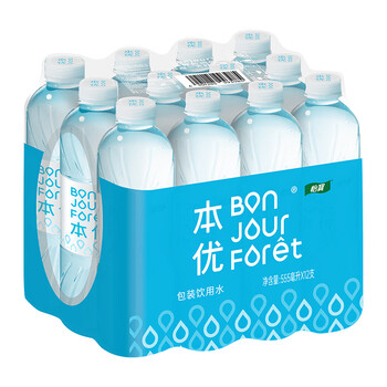 怡宝本优天然包装饮用水555ml*12瓶 量贩装