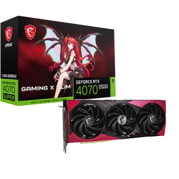 微星（MSI）魔龙 GeForce RTX 4070 SUPER 12G GAMING X SLIM MLG  电竞游戏设计智能学习黑神话：悟空显卡 