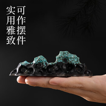 墨青言笔搁笔山 耐摔绿松石笔架笔托 文房四宝毛笔书法配件 耐摔笔山 呈翠-笔搁 佳节生日礼物